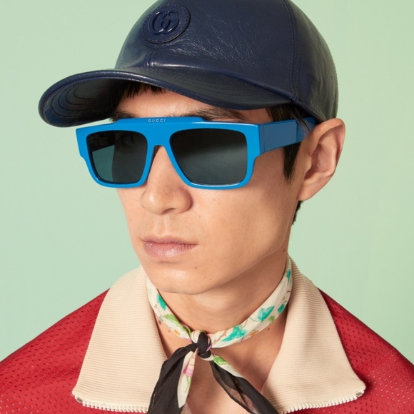 NWT Gucci GG1460S - 004 Blue Sunglasses - Picture 2 of 7
